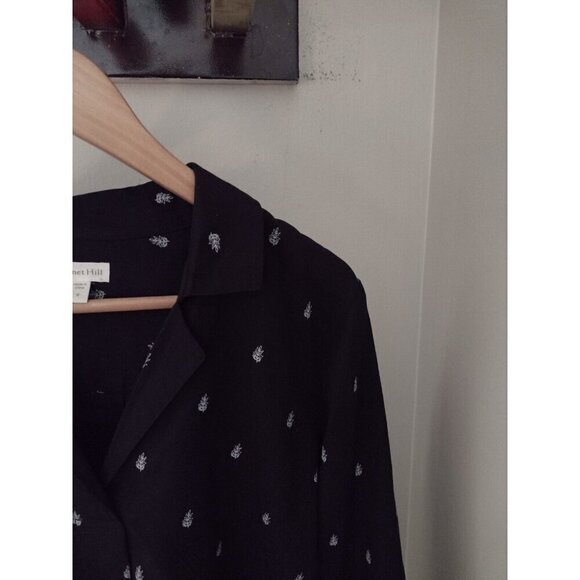 Garnet Hill V Neck Popover Blouse - Picture 3 of 10